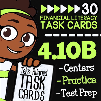 Preview of Math TEK 4.10B ★ Calculating Profits Task Cards ★ 4th Grade Financial Literacy
