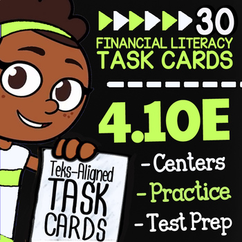 Preview of Math TEK 4.10E ★ Using Financial Institutions ★ 4th Grade Financial Literacy