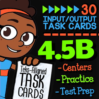 Preview of Math TEK 4.5B ★ Input-Output Tables ★ 4th Grade Math STAAR Review Task Cards