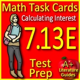 Math TEK 7.13E Calculating Interest 7th Grade STAAR Math T