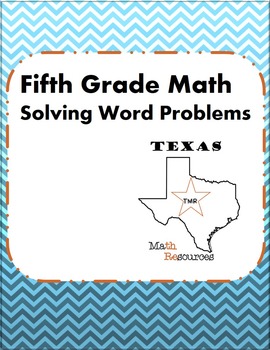 Preview of STAAR 5th Grade Math Solving Word Problems