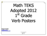 Math TEKS Verbs for 1st Grade