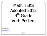 Math TEKS Verbs for 4th Grade