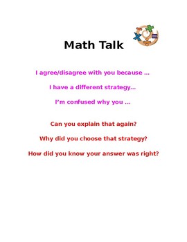 Preview of Math Talk