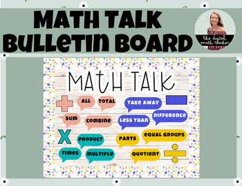 Preview of Math Talk Bulletin Board