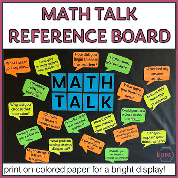 Preview of Math Talk Bulletin Board Posters