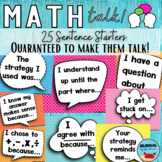Math Talk Bulletin Board Posters | ENGLISH