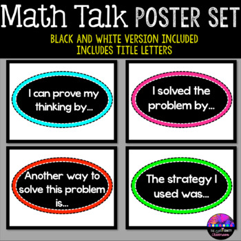 Preview of Math Talk Bulletin Board Set