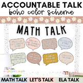 Math Talk Bulletin Board With Accountable Talk Stems Poste