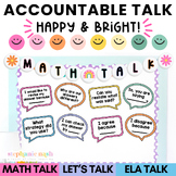 Math Talk Bulletin Board With Accountable Talk Stems Poste