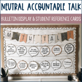 Accountable Talk / Math Talk Bulletin Display & Student Reference Cards