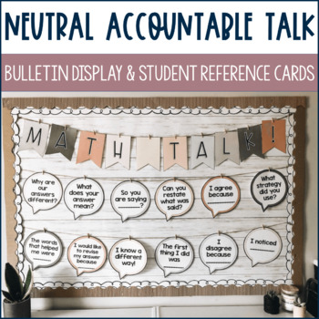 Preview of Math Bulletin Board | Accountable Talk Bulletin Board | Math Talk