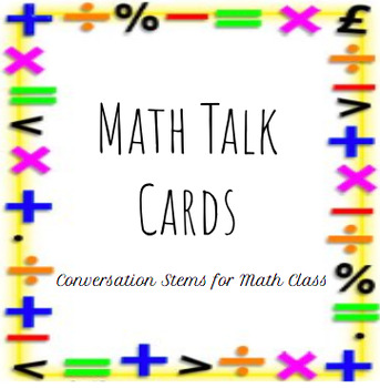 Preview of Math Talk Cards