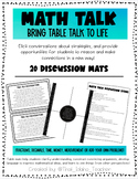 Math Talk Discussion Table Mats, Prompts & Stems