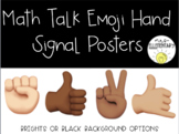Math Talk Emoji Hand Signal Posters