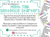 Math Talk- Individual Student Resource