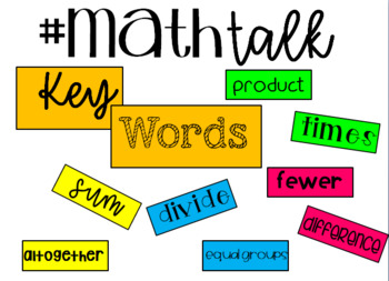 Preview of Math Talk KEY WORDS Bulletin Board