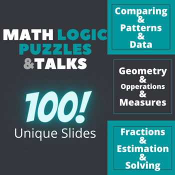 Math Talks Logic Puzzles + Key Vocabulary & Sentence Frames [Distance ...