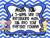 Math Talk Moves: A 5 Week Unit on Introducing Math Talk in