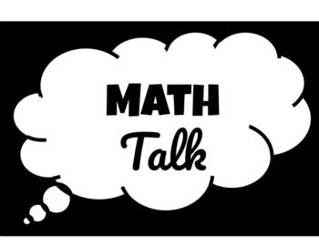 Preview of Math Talk Pennants and Prompts
