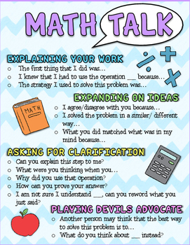 Preview of Math Talk Poster