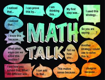 Preview of Math Talk Poster