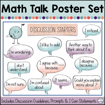 Preview of Math Talk Poster Set