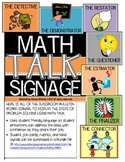 Math Talk Problem Solving Jobs Classroom Bulletin Board Signage