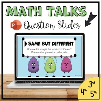 Preview of Math Talk - Same But Different - Morning Work Warm Up - Question of the Day