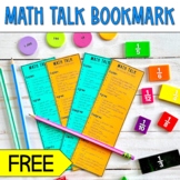Math Talk Sentence Starters | Math Talk Bookmark