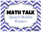 Math Talk Speech Bubble Posters