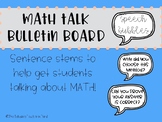 Math Talk Speech Bubbles Bulletin Board