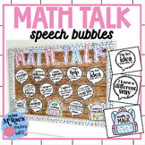 Math Talk Speech Bubbles | Math Bulletin Board | Math Post