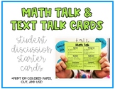 Math Talk & Text Talk Discussion Cards