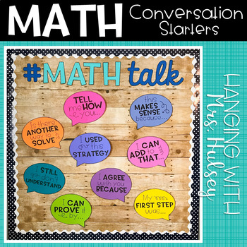 Preview of Math Talk or Number Talk Conversation Starter Posters