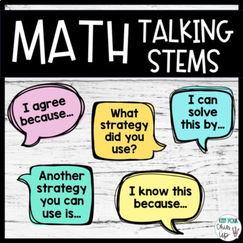 Preview of Math Talking Stems