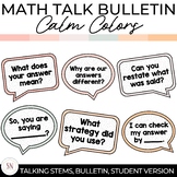 Math Talking Stems Bulletin Board | Number Talk Conversati