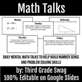 Math Talks | Full Year Bundle | Editable on Google Slides