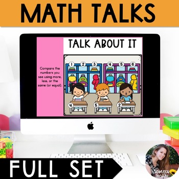Preview of Math Talks - Kindergarten Skills Numbers to 20, Add and Subtraction, Geometry