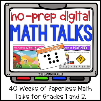 Preview of Math Talks & Number Talks | Digital Mental Math for Number Sense
