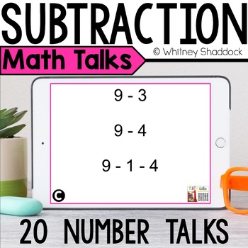 Preview of Subtraction Number Talks Printable AND Digital