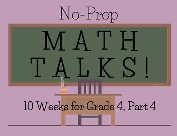 Preview of Math Talks for 4th Grade- PART 4