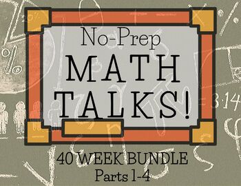 Preview of Math Talks for Grade 2- WHOLE YEAR BUNDLE