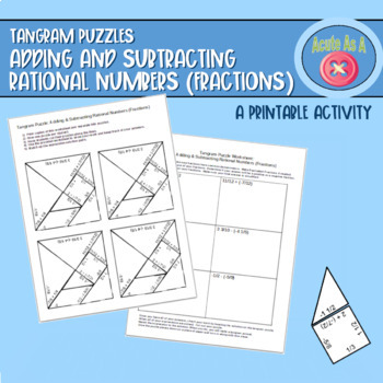 Preview of Math Tangram: Adding and Subtracting Rational Numbers