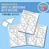 Math Tangram: Order of Operations with Integers (2 puzzles) 