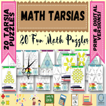 Preview of Math Tarsia Puzzle Pack (Digital & Print)
