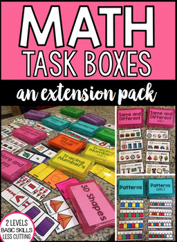 Math Task Boxes by Especially Education | Teachers Pay Teachers