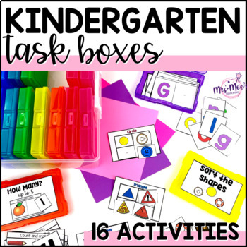 Preview of Kindergarten Task Boxes