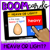 Math Task Boxes Set 3 Boom Cards™: Heavy or Light