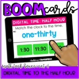 Math Task Boxes Set 4 Boom Cards™: Digital Time to the Half Hour